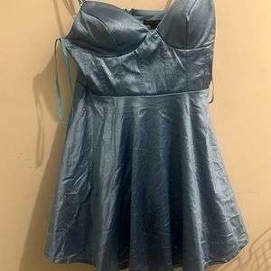 blue party dress